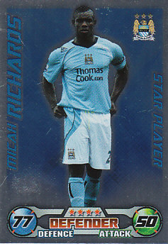 Micah Richards Manchester City 2008/09 Topps Match Attax Star Player #179